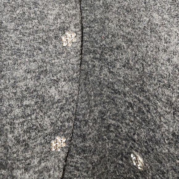 Adrienne Vittadini Soft‎ 3/4 Sleeve Top Dary Gray Womens Size Large - Picture 5 of 8